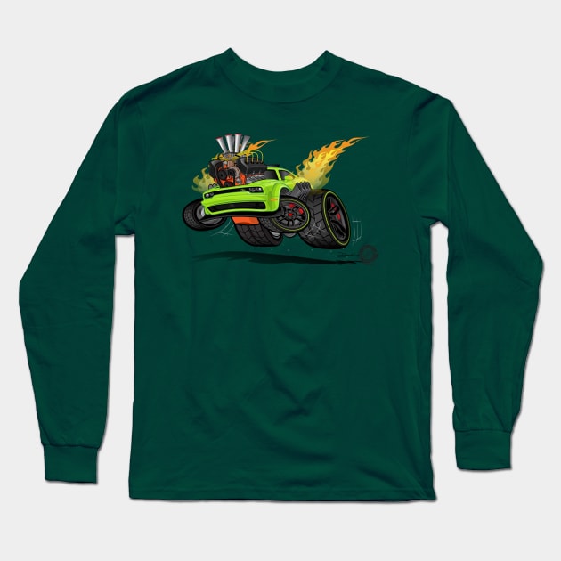 2019 Scat Pack Flames Long Sleeve T-Shirt by Goin Ape Studios